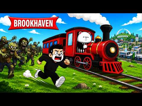 หนีซอมบี้เข้าเมือง รถไฟรางตาย! 🏡 Brookhaven RP thumbnail