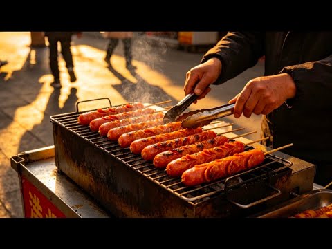 Street food sensation: Grilled sausage! thumbnail