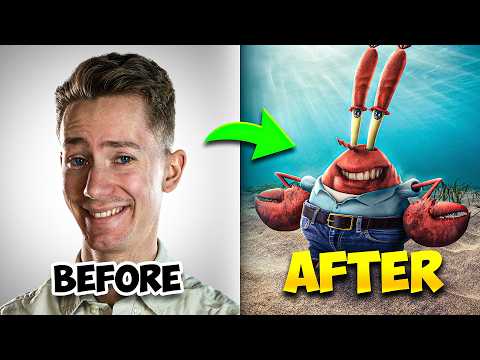 I Turned Myself Into Spongebob Characters... thumbnail