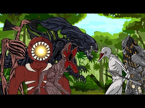 Pedator, Scp 096 Vs The Figure Door, DemonGorgon, Alien Queen, Siren Head. Dc2 Animation thumbnail