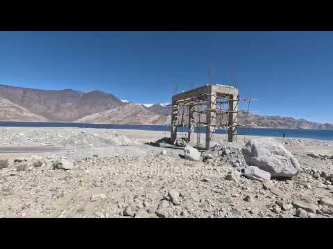 Pangong Tso hosts an ugly new concrete structure: Most famous high-altitude lake in the Himalaya? thumbnail