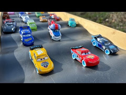 Disney Cars Tomica ☆ Handmade Winding Slope Speed ​​3 Course Race thumbnail