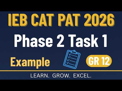 Grade 12 PAT | Phase 2 Task 1 Example | IEB | 2026 thumbnail
