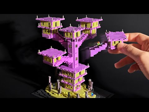 클레이와 자석으로 마인크래프트 엔드 시티 만들기 - ASMR thumbnail