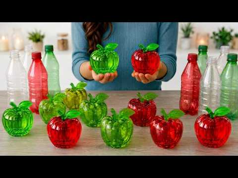 Turn Waste bottles Into Amazing Apple Decor! 🍏🍎Creative Craft ! DIY Tutorial thumbnail