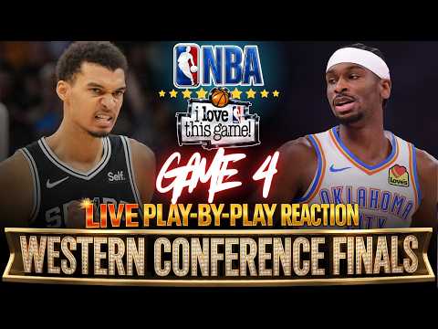 ?SPURS VS OKC │ WEST FINALS Game 4 - 2026 NBA PLAYOFFS  Play-By-Play Reaction & Scoreboard thumbnail