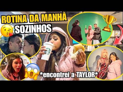 ROTINA DA MANHÃ SEM NOSSOS FILHOS!!! 😱😘 *ENCONTREI A Taylor Swift* 🇺🇸 thumbnail