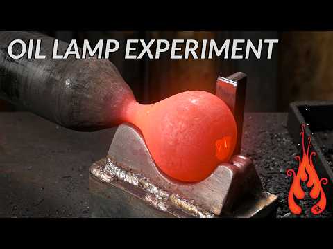 Blacksmithing - The Oil Lamp Experiment! thumbnail