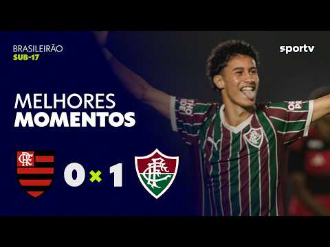 FLAMENGO 0 X 1 FLUMINENSE | MELHORES MOMENTOS | BRASILEIRÃO SUB-17 2026 | sportv thumbnail