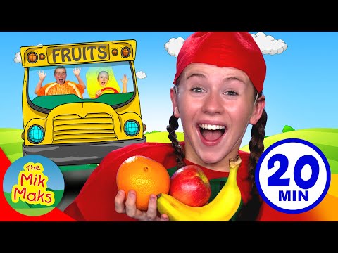 Wheels On The Bus & Yummy Fruits Collection | Healthy Eating Kids Songs & Nursery Rhymes thumbnail
