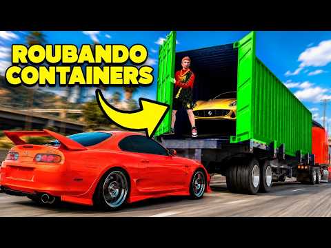 Roubando CONTAINERS de CAMINHÕES em MOVIMENTO! (GTA 5 RP) thumbnail