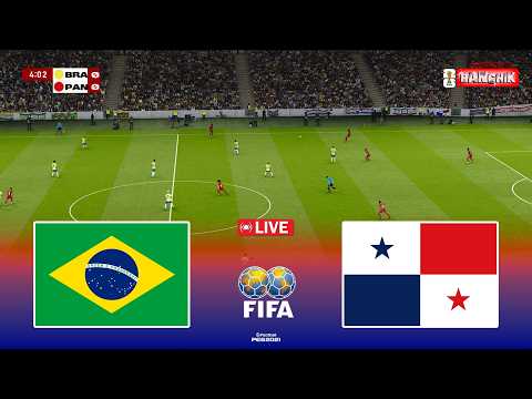 🔴 Brazil vs Panama - International Friendly 2026 Full Match | Pes 21 Simulation Gameplay thumbnail