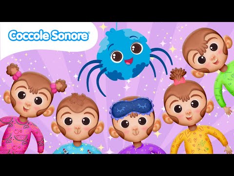 Cinque Scimmiette, Whiskey il Ragnetto e Canzoni per Bambini 🎵 Compilation | Coccole Sonore thumbnail