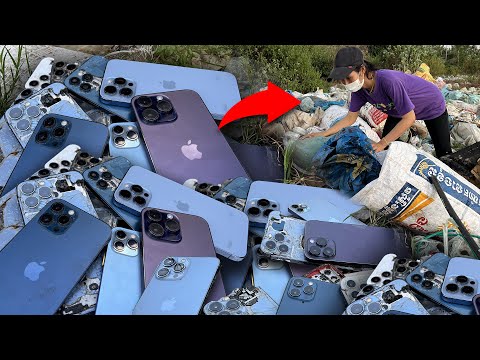 Very Wow!!😲 A lot of iPhone New Series!! iPhone12_iPhone13_iPhone 14 Pro Max in the Garbage thumbnail