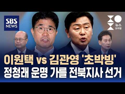 [성민종합정치] 이원택 vs 김관영 초박빙..정청래 운명 가를 전북지사 선거 / SBS / 주영진의 뉴스브리핑 thumbnail