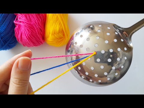 How To Braid a Gift for a Friend using a Draining Spoon | Craft Ideas thumbnail