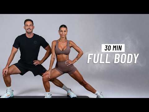 30 Min Full Body Workout - Strength & Fat Burn at Home (No Equipment) thumbnail