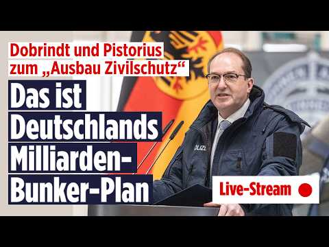 Deutschlands Milliarden-Bunker-Plan: Dobrindt und Pistorius zum „Ausbau Zivilschutz“ | BILD LIVE thumbnail