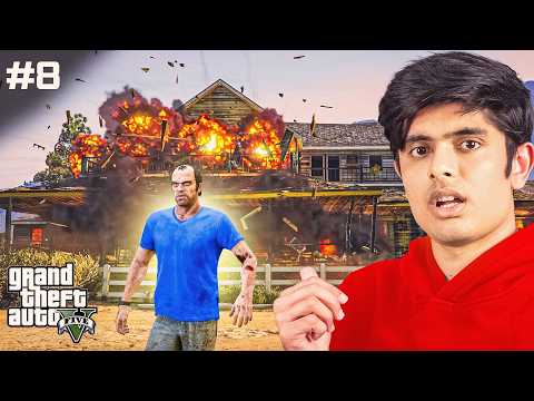 TREVOR DESTROYS MAFIA HOUSE! (HINDI DUBBED) | GTA 5 GAMEPLAY PART 8 thumbnail