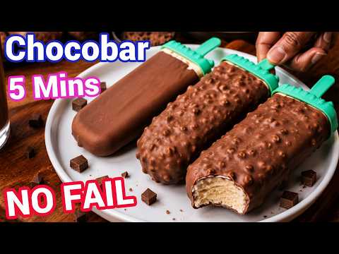 Instant Chocobar in 5 Mins 🍫❄️  - Homemade Chocobar Summer Treat for Kids | 2 Easy Ice Cream Ways 😍 thumbnail