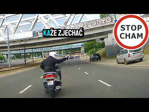 Agresor na skuterze każe zjechać #2255 Wasze Filmy thumbnail