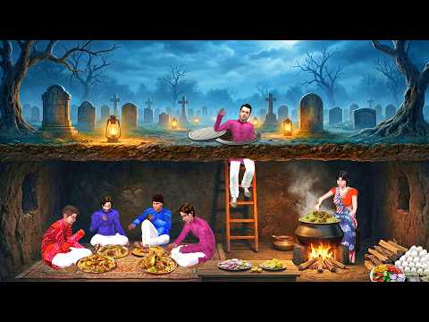 Shamshan Ke Niche Bachelor Chicken Biryani Party Biryani Street Food Hindi Kahaniya Moral Stories thumbnail
