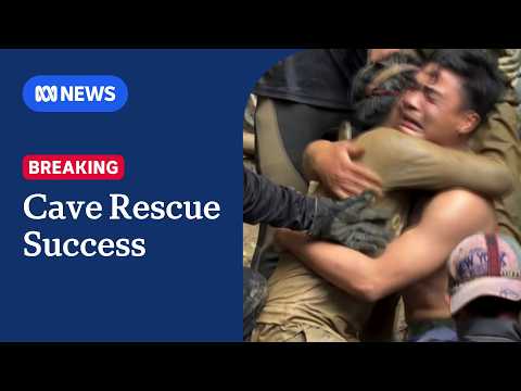Four remaining Laos villagers pulled from cave | ABC NEWS thumbnail