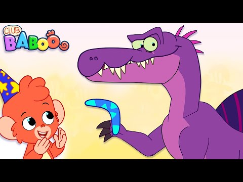 FUNNY SPINOSAURUS video | Club Baboo | 30mins | Learn Dino Names for Kids | T-Rex | Triceratops thumbnail