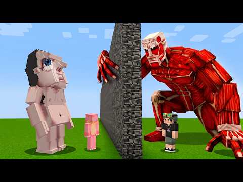 Hice TRAMPAS en BATALLA de TITANES de ATTACK on TITAN en Minecraft thumbnail