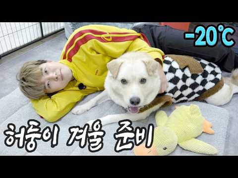 -20도 너무 추워져서 허둥이 겨울준비 해보았습니다!!! 따뜻한 허둥이 방을 만들어보자! thumbnail