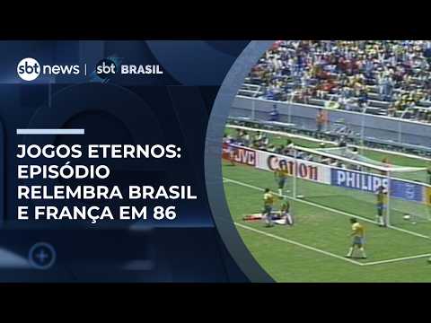 Série 'Jogos Eternos': Relembre as quartas de final entre Brasil e França na Copa de 86 |#SBTBrasil thumbnail