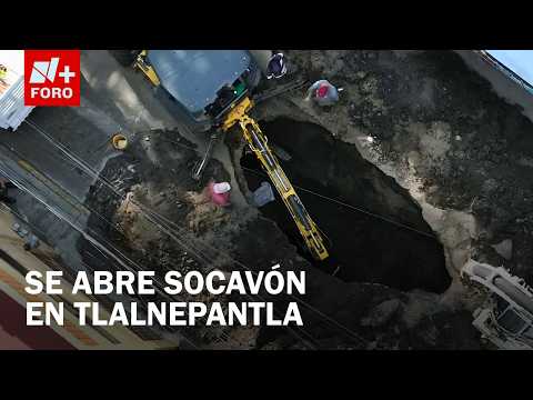 Desde el aire: Así se ve enorme socavón en la colonia Viveros del Valle en Tlalnepantla thumbnail
