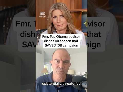 Former Top Obama advisor dishes on speech that SAVED '08 campaign thumbnail