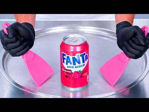 Fanta & Raspberry – Ice Cream Rolls | ASMR thumbnail