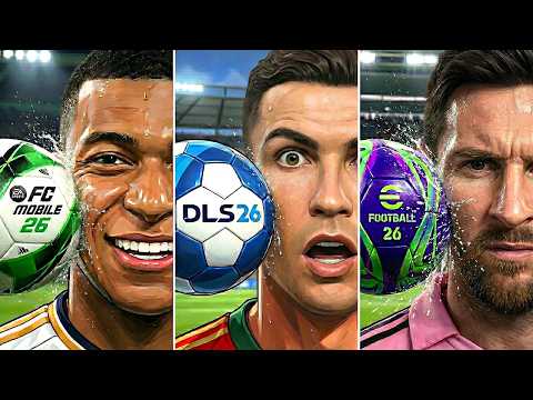 DLS 26 vs FC MOBILE vs eFOOTBALL Mobile - Insane Graphics, Pack Opening, Team and more.. thumbnail