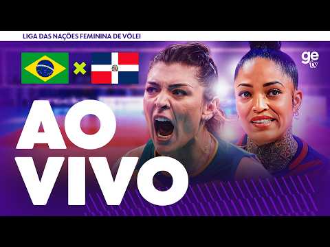 JOGO COMPLETO: BRASIL X REPÚBLICA DOMINICANA | LIGA DAS NAÇÕES FEMININA DE VÔLEI 2026 | ge tv thumbnail
