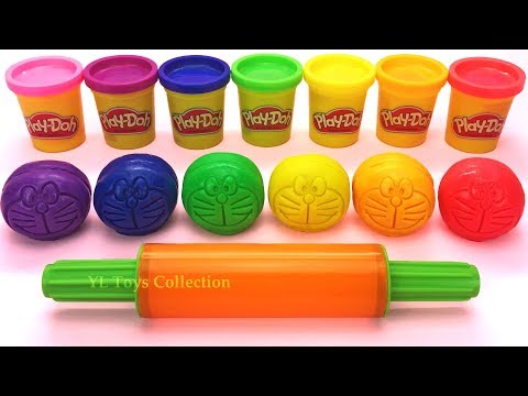 Learn Colors with Play Doh Doraemon and Ocean Tools Octopus Cookie Molds Surprise Toys LOL Pets thumbnail