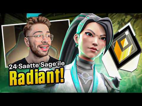 24 saatte SAGE ile RADİANT oldum! | Valorant thumbnail
