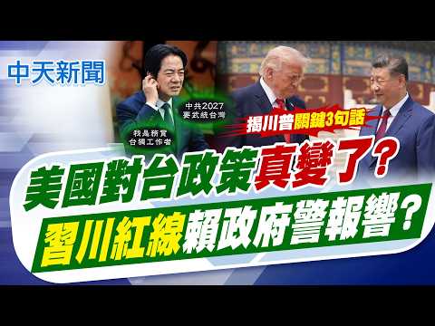 【簡至豪報新聞】美對台政策真變了?! "習川紅線"賴政府警報響?｜賴重申維護兩岸現狀 牛煦庭:如何面對神聖承諾 精華版 20260517 @中天電視CtiTv thumbnail