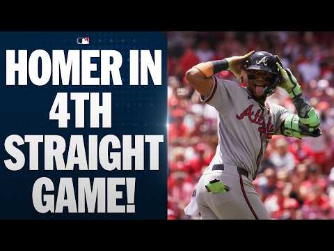Ronald Acuña Jr. homers for a 4TH STRAIGHT GAME! 😤💥 (5 HRs in 4 GAMES!) thumbnail