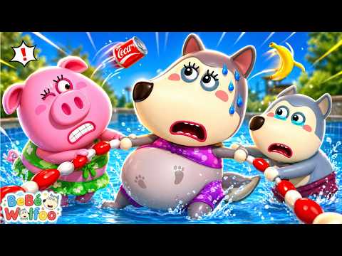 Bebé Wolfoo | ¿Mamá Puede Nadar Con Su Pancita? | Dibujos animados para niños thumbnail