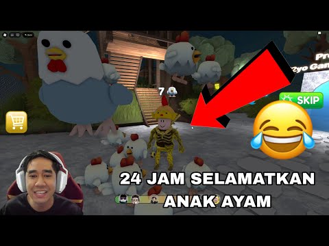 24 JAM SELAMATKAN ANAK AYAM 😂 ESCAPE THE CHICKEN FACTORY 🐔 thumbnail