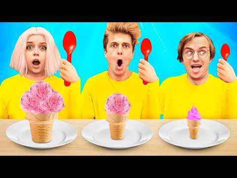 ✅БОЛЬШОЕ, СРЕДНЕЕ или МАЛЕНЬКОЕ МОРОЖЕННОЕ🍦Интересный челлендж для друзей ! thumbnail
