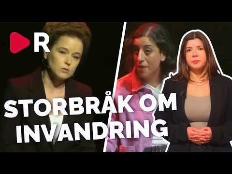 Storbråk om invandring och tvångsblandning i partiledardebatten thumbnail