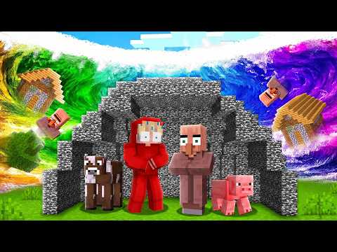 Bygger Bunker För Att Överleva Regnbågs Katastrof i Minecraft.. thumbnail