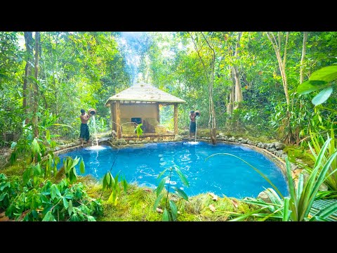 Building a SWIMMING POOL Paradise with Bushcraft Skills thumbnail