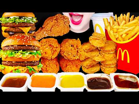ASMR McDonald's BIG MAC, NUGGETS, FRIES 맥도날드 빅맥 치킨너겟 먹방 MUKBANG, EATING thumbnail
