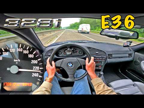 BMW 328i E36 Coupe is SENSATIONAL 90's CLASSIC on the GERMAN AUTOBAHN thumbnail