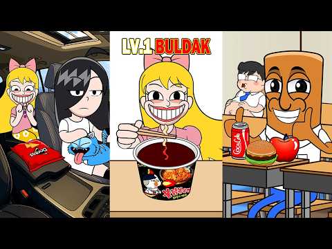 광찌 언짜니의 불닭볶음면 레벨 챌린지 햄버거 도리토스 먹방 ㅣ MOOMOOSTUDIO 무무스튜디오 thumbnail