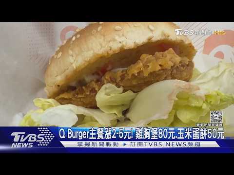 Q Burger主餐漲2-5元! 雞胸堡80元.玉米蛋餅50元｜TVBS新聞 @TVBSNEWS01 thumbnail